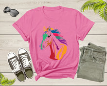 Load image into Gallery viewer, Cool Horse Pony Lover Gift Shirt For Men Women Kids Girls Boys Aesthetic Horse Lover Gift Ideas Tshirt Graphic Horse Head Silhouette T-shirt
