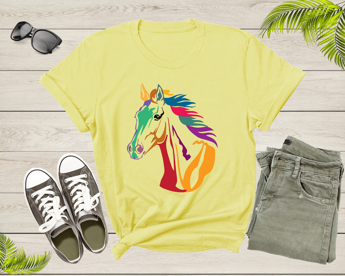 Cool Horse Pony Lover Gift Shirt For Men Women Kids Girls Boys Aesthetic Horse Lover Gift Ideas Tshirt Graphic Horse Head Silhouette T-shirt