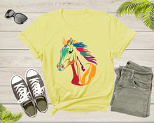 Load image into Gallery viewer, Cool Horse Pony Lover Gift Shirt For Men Women Kids Girls Boys Aesthetic Horse Lover Gift Ideas Tshirt Graphic Horse Head Silhouette T-shirt

