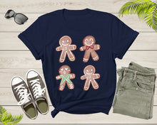 Load image into Gallery viewer, Merry Christmas Cookies Xmas Gingerbread Man Dessert Design T-Shirt Christmas Lover Gift T Shirt for Men Women Kids Boys Girls Teens Tshirt
