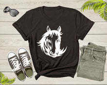 Load image into Gallery viewer, Cool Horse Pony Lover Gift Shirt For Men Women Kids Girls Boys Aesthetic Horse Lover Gift Ideas Tshirt Graphic Horse Head Silhouette T-shirt

