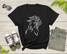 Load image into Gallery viewer, Cool Horse Pony Lover Gift Shirt For Men Women Kids Girls Boys Aesthetic Horse Lover Gift Ideas Tshirt Graphic Horse Head Silhouette T-shirt
