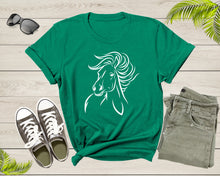 Load image into Gallery viewer, Cool Horse Pony Lover Gift Shirt For Men Women Kids Girls Boys Aesthetic Horse Lover Gift Ideas Tshirt Graphic Horse Head Silhouette T-shirt
