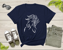 Load image into Gallery viewer, Cool Horse Pony Lover Gift Shirt For Men Women Kids Girls Boys Aesthetic Horse Lover Gift Ideas Tshirt Graphic Horse Head Silhouette T-shirt
