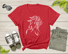 Load image into Gallery viewer, Cool Horse Pony Lover Gift Shirt For Men Women Kids Girls Boys Aesthetic Horse Lover Gift Ideas Tshirt Graphic Horse Head Silhouette T-shirt
