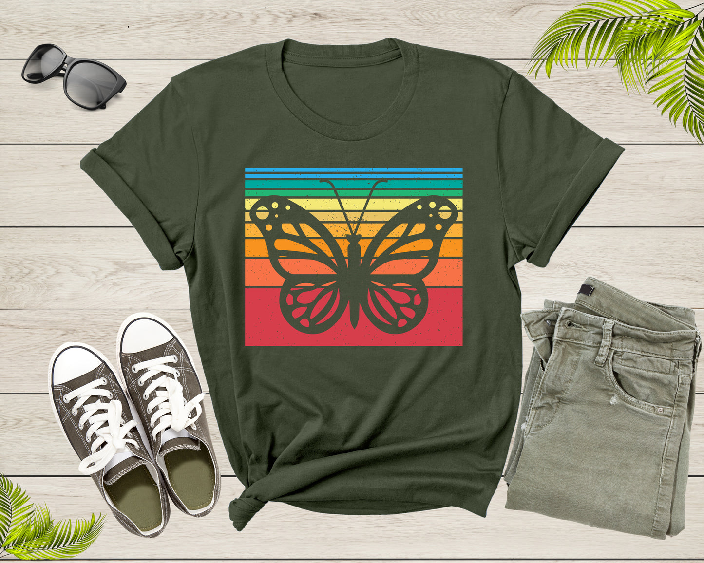 Retro Butterfly Lovers Botanical Gift For Women Girl Shirt Vintage Butterfly Shirt Butterfly Lover Cute Butterfly Insect Tshirt