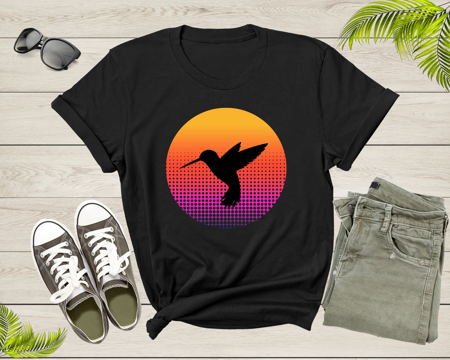 Retro Hummingbird Bird Lover Gift Shirt For Men Women Kids Ladies Boys Girls Hummingbird Gifts For Mom Dad Tshirt Cute Bird Graphic T-shirt