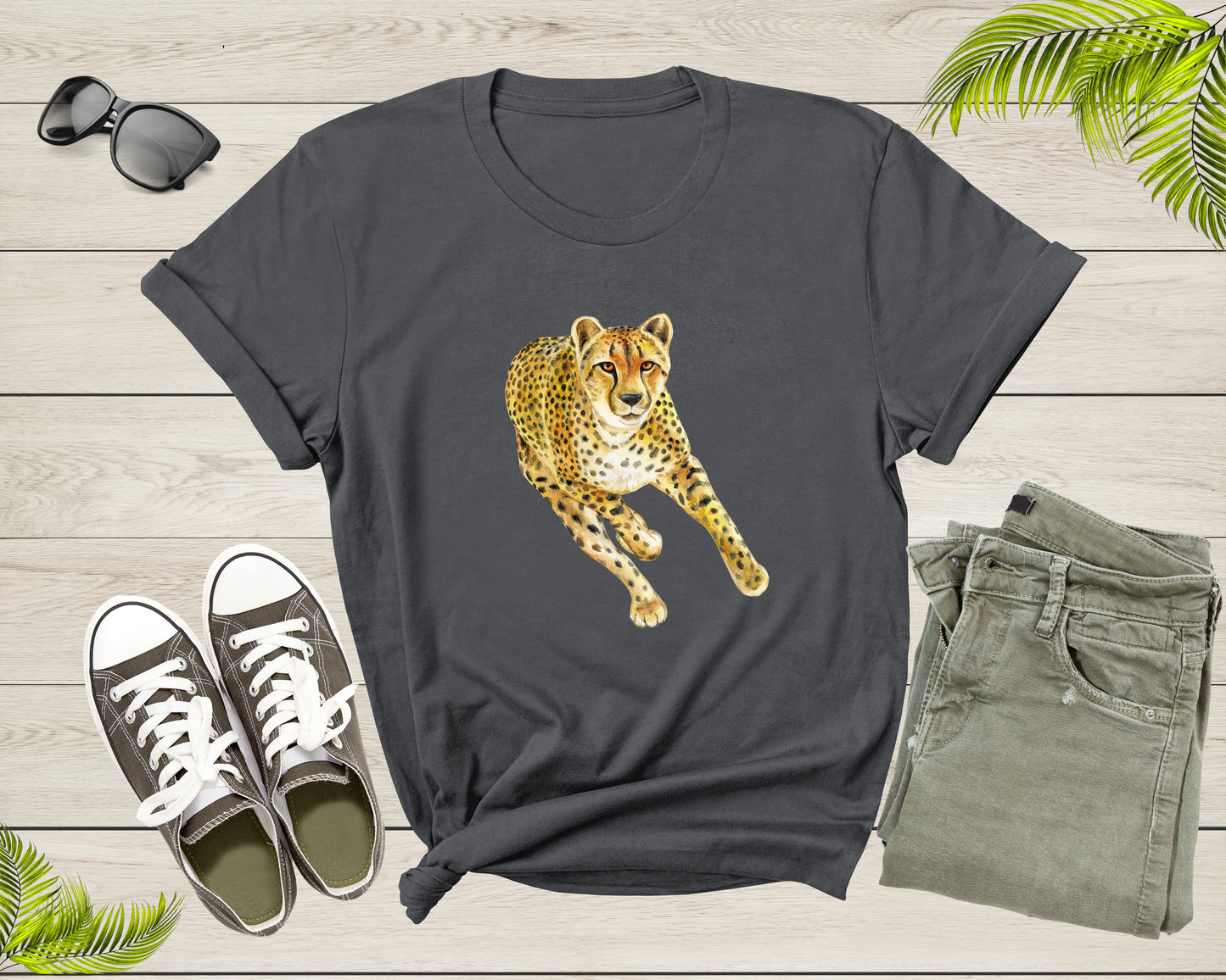 Speedy Running Cheetah Wild Cat Animal Hunting for Prey T-Shirt Cool Cheetah Cat Lover Gift T Shirt for Men Women Kids Boys Girls Tshirt