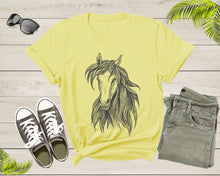 Load image into Gallery viewer, Cool Horse Pony Lover Gift Shirt For Men Women Kids Girls Boys Aesthetic Horse Lover Gift Ideas Tshirt Graphic Horse Head Silhouette T-shirt
