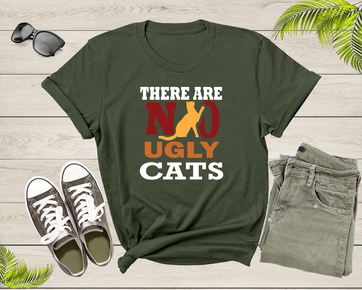 There are No Ugly Cats Kittens Kitties Animal Pet Lovers T-Shirt Cat Kitten Lover Owner Gift T Shirt for Men Women Kids Boys Girls Tshirt