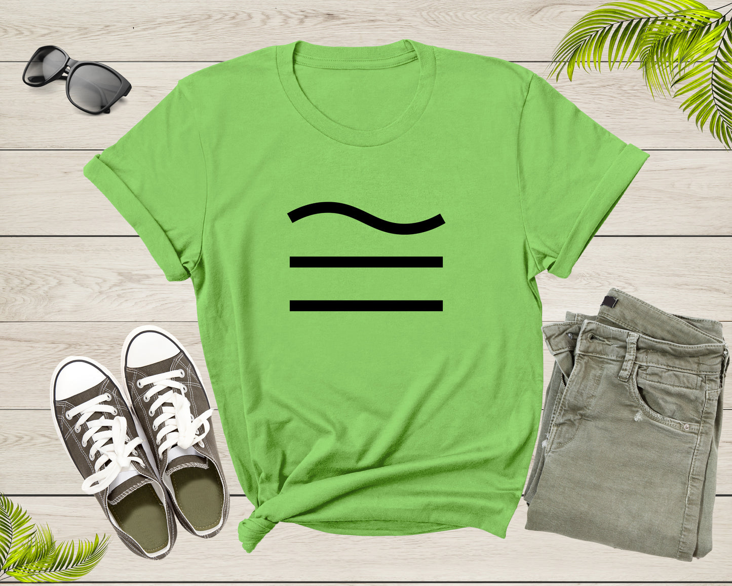 Three Line Arithmetic Equal Sign Mathematics Math Symbol T-Shirt Cool Math Lover Mathematician Gift for Men Women Kids Boys Girls Tshirt