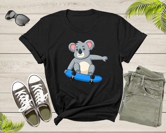 Skateboarding Cool Koala Skateboard Cute Sporty Animal T-Shirt Koala Skateboarder Lover Gift T Shirt for Men Women Boys Girls Tshirt