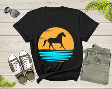 Load image into Gallery viewer, Cool Horse Pony Lover Gift Shirt For Men Women Kids Girls Boys Aesthetic Horse Lover Gift Tshirt Graphic Horse Sunset Silhouette T-shirt
