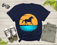 Load image into Gallery viewer, Cool Horse Pony Lover Gift Shirt For Men Women Kids Girls Boys Aesthetic Horse Lover Gift Tshirt Graphic Horse Sunset Silhouette T-shirt
