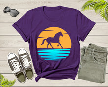 Load image into Gallery viewer, Cool Horse Pony Lover Gift Shirt For Men Women Kids Girls Boys Aesthetic Horse Lover Gift Tshirt Graphic Horse Sunset Silhouette T-shirt
