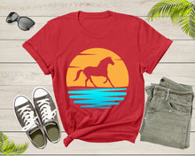 Load image into Gallery viewer, Cool Horse Pony Lover Gift Shirt For Men Women Kids Girls Boys Aesthetic Horse Lover Gift Tshirt Graphic Horse Sunset Silhouette T-shirt
