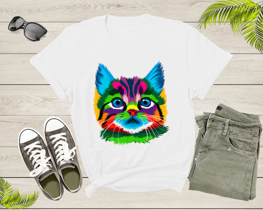 Cute Cool Cat Kitten Lover Print Graphic Gift Men Women Kids T-Shirt Colorful Cat Kitten Pet Owner Animal T Shirt for Teens Boys Girls