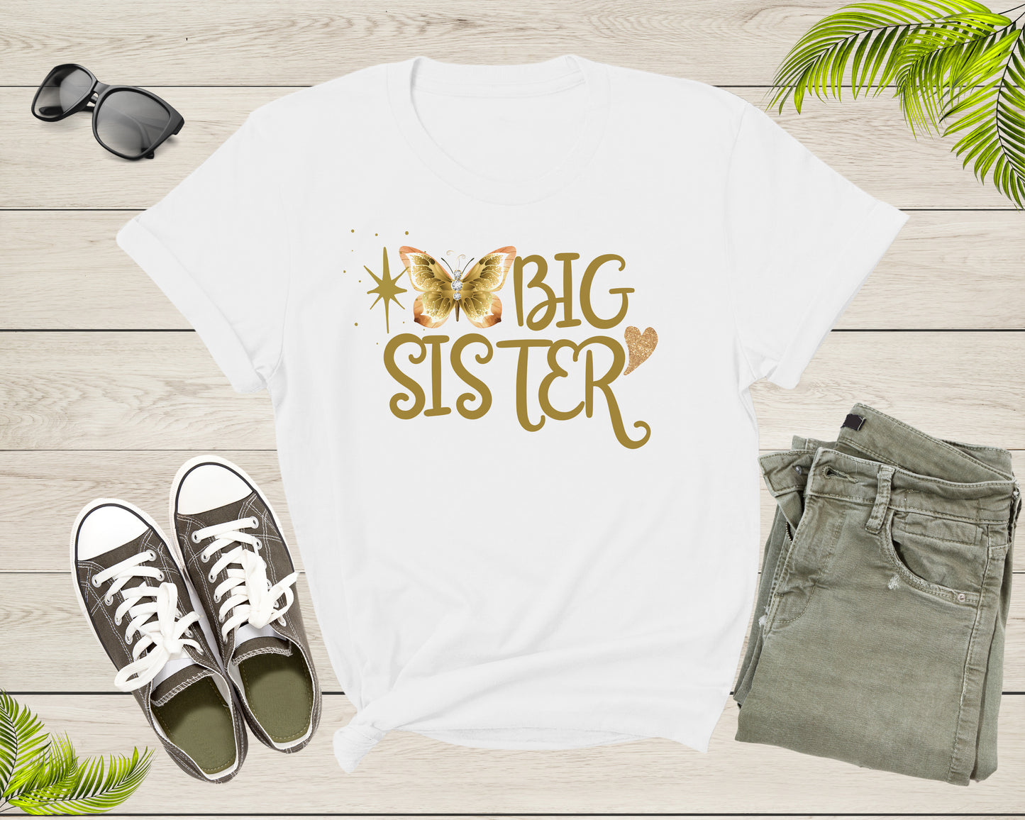 Funny Retro Big Sister Gift Present For Girl Teenager Women T-Shirt Big Sister Lover Graphic Design T Shirt for Girls Teens Tshirt