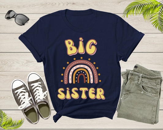Funny Retro Big Sister Gift Present For Girl Teenager Women T-Shirt Big Sister Lover Graphic Design T Shirt for Girls Teens Tshirt
