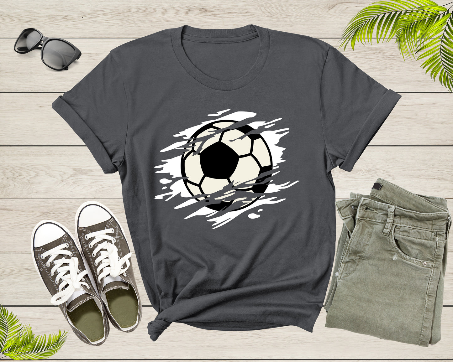 Cool Soccer Ball Silhouette Soccer Sports Team Games T-Shirt Soccer Player Gift T Shirt for Men Women Kids Boys Girls Soccer Graphic Tshirt