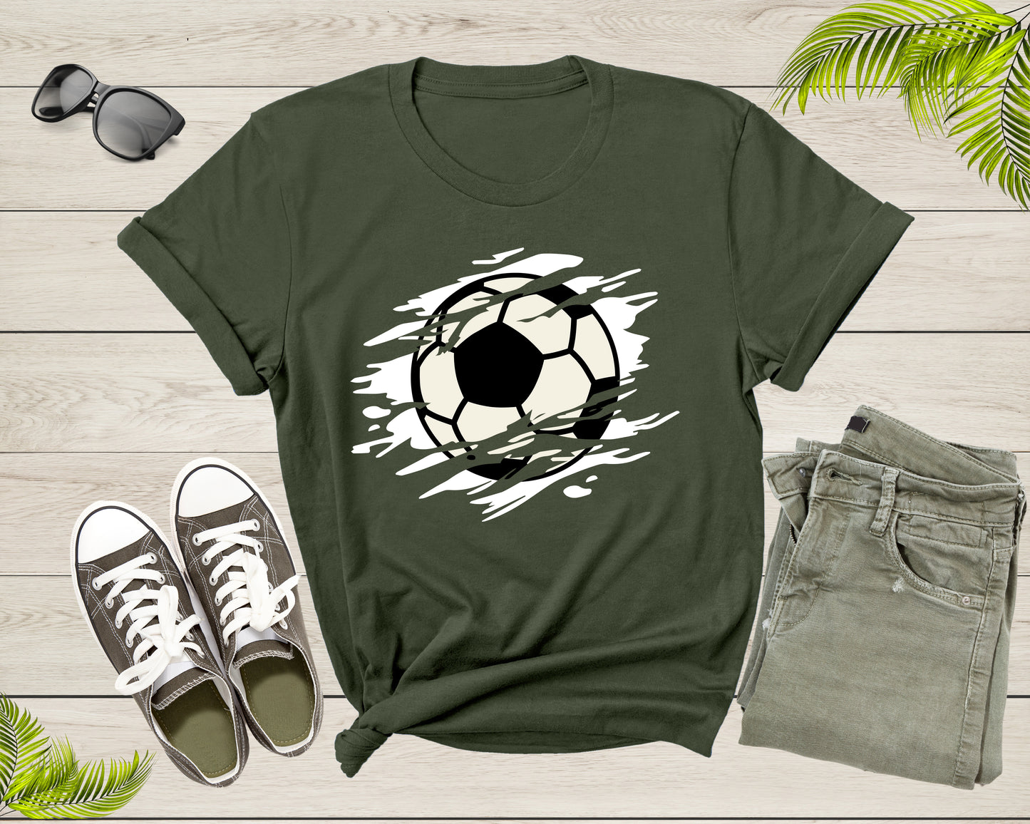 Cool Soccer Ball Silhouette Soccer Sports Team Games T-Shirt Soccer Player Gift T Shirt for Men Women Kids Boys Girls Soccer Graphic Tshirt