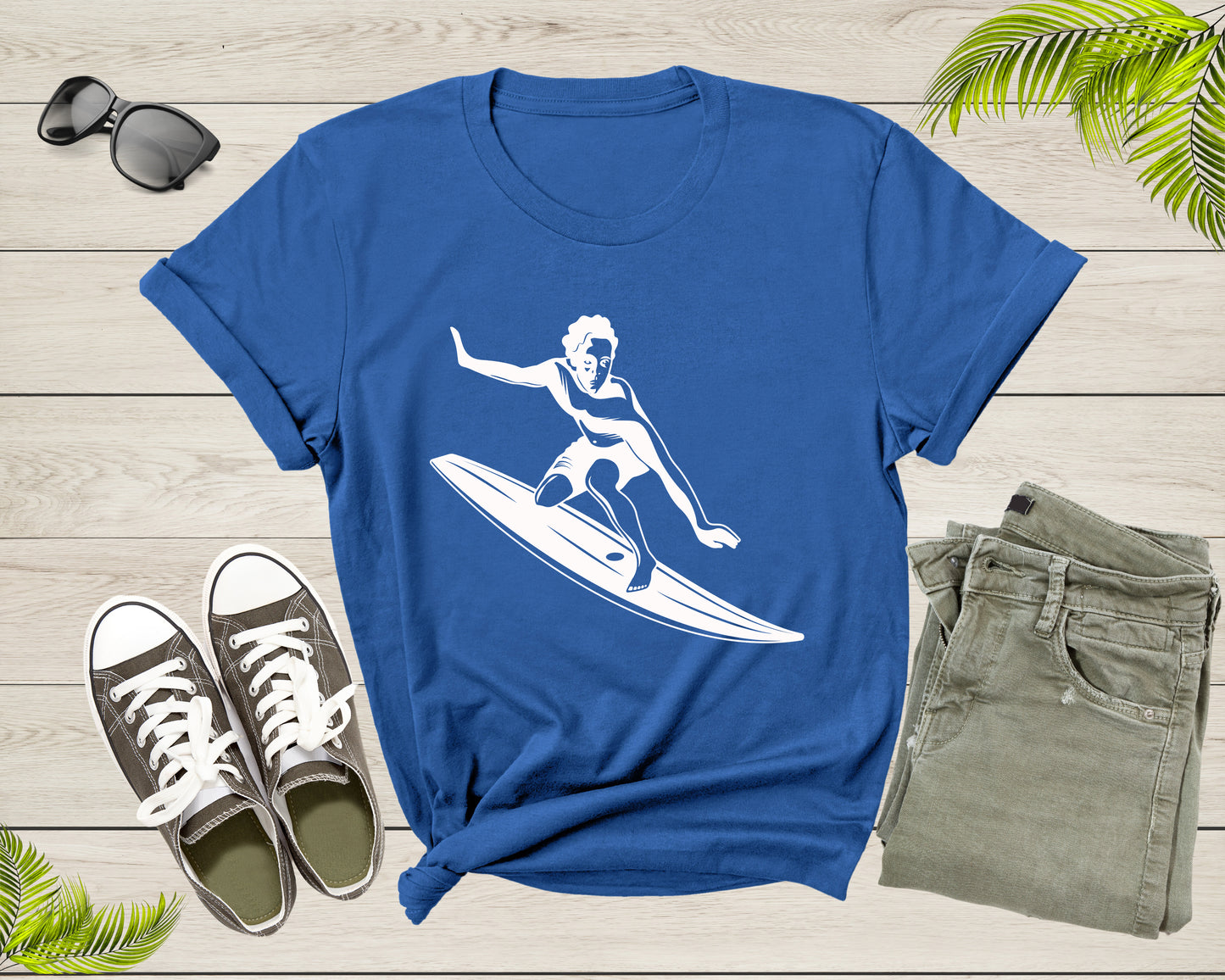 Cool Surfing in the Sea Ocean Surfboard for Men Women Kids T-Shirt Surfer Gift T Shirt for Men Women Kids Boys Girls Surf Graphic Tshirt