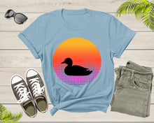 Load image into Gallery viewer, Cool Swimming Duck Animal Silhouette at Sunset Nature Bird T-Shirt Duck Lover Gift T Shirt for Men Women Kids Boys Girls Duck Graphic Tshirt
