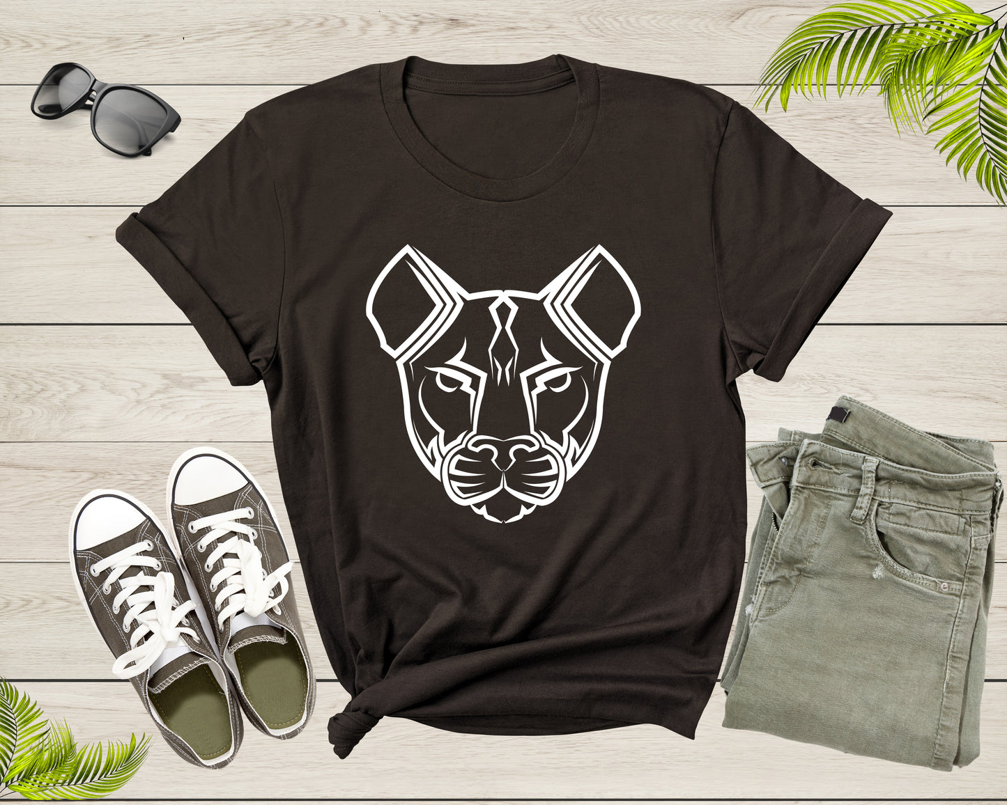 Cool Tiger Cougar Puma Head Face Wild Animal Wild Cat T-Shirt Puma Lover Gift T Shirt for Men Women Kids Boys Girls Cougar Graphic TShirt