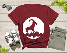 Load image into Gallery viewer, Cool Wild Goat Animal Horn Livestock Silhouette Capricorn T-Shirt Goat Lover Shirt Farm Animal Goat Gift Tshirt Farm Life Animal Lover Shirt

