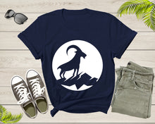 Load image into Gallery viewer, Cool Wild Goat Animal Horn Livestock Silhouette Capricorn T-Shirt Goat Lover Shirt Farm Animal Goat Gift Tshirt Farm Life Animal Lover Shirt
