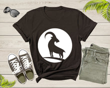 Load image into Gallery viewer, Cool Wild Goat Animal Horn Livestock Silhouette Capricorn T-Shirt Goat Lover Shirt Farm Animal Goat Gift Tshirt Farm Life Animal Lover Shirt
