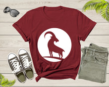 Load image into Gallery viewer, Cool Wild Goat Animal Horn Livestock Silhouette Capricorn T-Shirt Goat Lover Shirt Farm Animal Goat Gift Tshirt Farm Life Animal Lover Shirt
