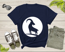Load image into Gallery viewer, Cool Wild Goat Animal Horn Livestock Silhouette Capricorn T-Shirt Goat Lover Shirt Farm Animal Goat Gift Tshirt Farm Life Animal Lover Shirt
