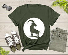 Load image into Gallery viewer, Cool Wild Goat Animal Horn Livestock Silhouette Capricorn T-Shirt Goat Lover Shirt Farm Animal Goat Gift Tshirt Farm Life Animal Lover Shirt

