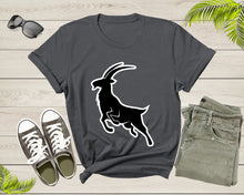 Load image into Gallery viewer, Cool Wild Goat Animal Horn Livestock Silhouette Capricorn T-Shirt Goat Lover Shirt Farm Animal Goat Gift Tshirt Farm Life Animal Lover Shirt

