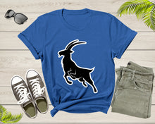Load image into Gallery viewer, Cool Wild Goat Animal Horn Livestock Silhouette Capricorn T-Shirt Goat Lover Shirt Farm Animal Goat Gift Tshirt Farm Life Animal Lover Shirt

