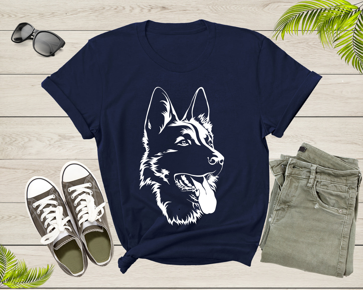 Cute Black German Shepherd Dog Puppy Pet Doggie Animal Dog T-Shirt Dog Lover Gift T Shirt for Men Women Kids Boys Girls Dog Graphic TShirt