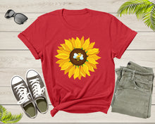 Load image into Gallery viewer, Cute Bumble Bee Yellow Sunflower Blossom Petal Flower Plant T-Shirt Sunflower Lover Gift T Shirt for Men Women Kids Boys Girls TShirt
