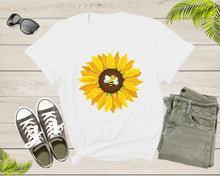 Load image into Gallery viewer, Cute Bumble Bee Yellow Sunflower Blossom Petal Flower Plant T-Shirt Sunflower Lover Gift T Shirt for Men Women Kids Boys Girls TShirt
