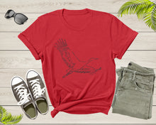 Load image into Gallery viewer, Cool Flying White Asian Openbill Stork Migratory Bird Animal T-Shirt Soaring Flying Stork Bird T Shirt for Men Women Kids Boys Girls Gift
