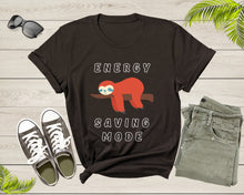 Load image into Gallery viewer, Cute Cool Lazy Tree Sloth Sleeping Animal Energy Saving Mode T-Shirt Sloth Lover Gift T Shirt for Men Women Kids Boys Girls Graphic Tshirt

