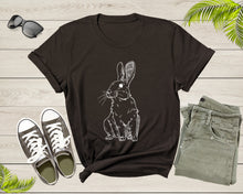 Load image into Gallery viewer, Cute Cuddly Rabbit Pet Animal Hand Dawn Rabbit Silhouette Shirt T-Shirt Bunny Lover Gift T Shirt for Men Women Kids Boys Kids Graphic Tshirt
