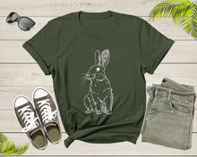 Load image into Gallery viewer, Cute Cuddly Rabbit Pet Animal Hand Dawn Rabbit Silhouette Shirt T-Shirt Bunny Lover Gift T Shirt for Men Women Kids Boys Kids Graphic Tshirt
