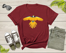 Load image into Gallery viewer, Cute Flying Blue Yellow Parrot Tropic Exotic Bird Design T-Shirt Parrot Lover Gift T Shirt for Men Women Kids Boys Girls Graphic Tshirt
