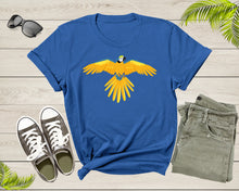 Load image into Gallery viewer, Cute Flying Blue Yellow Parrot Tropic Exotic Bird Design T-Shirt Parrot Lover Gift T Shirt for Men Women Kids Boys Girls Graphic Tshirt
