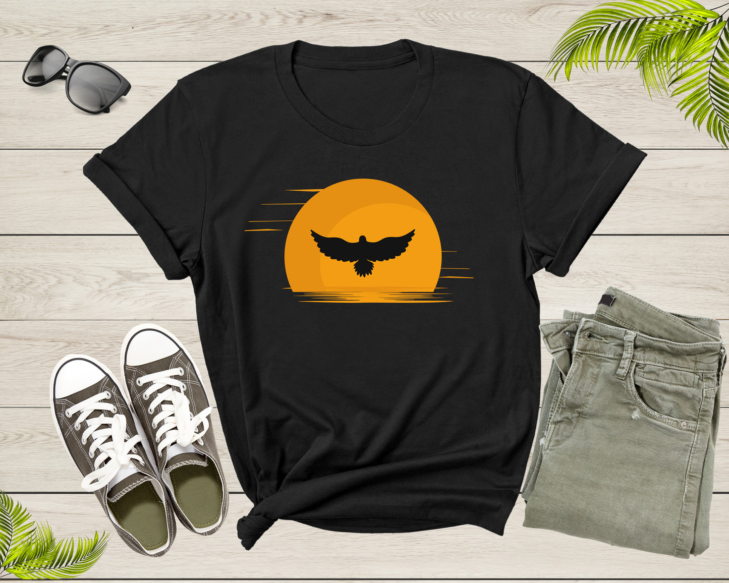 Cute Flying Eagle Bird Animal at Sunset for Men Women Kids T-Shirt Soaring American Eagle Gift T Shirt for Men Women Kids Boys Girls Tshirt