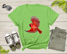 Load image into Gallery viewer, Cute Flying Northern Red Cardinal Bird Redbird Wings T-Shirt Cardinal Bird Lover Gift T Shirt for Men Women Kids Boys Girls Graphic Tshirt
