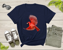 Load image into Gallery viewer, Cute Flying Northern Red Cardinal Bird Redbird Wings T-Shirt Cardinal Bird Lover Gift T Shirt for Men Women Kids Boys Girls Graphic Tshirt
