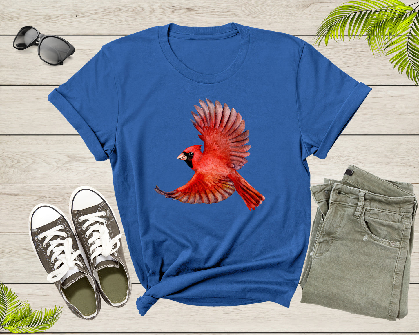 Cute Flying Northern Red Cardinal Bird Redbird Wings T-Shirt Cardinal Bird Lover Gift T Shirt for Men Women Kids Boys Girls Graphic Tshirt