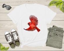 Load image into Gallery viewer, Cute Flying Northern Red Cardinal Bird Redbird Wings T-Shirt Cardinal Bird Lover Gift T Shirt for Men Women Kids Boys Girls Graphic Tshirt
